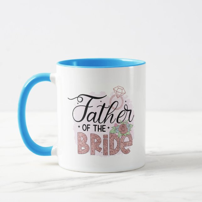 Caneca arte com palavras bonitas para o Pai da Noiva (Esquerda)
