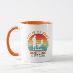Caneca Arte com palavras Cool Grill Dad