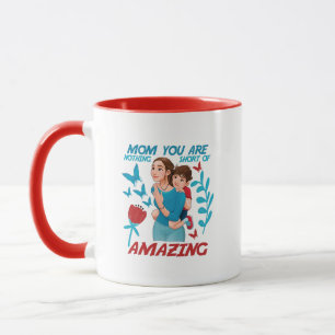 Caneca Arte com palavras de Mãe incrível e fofa