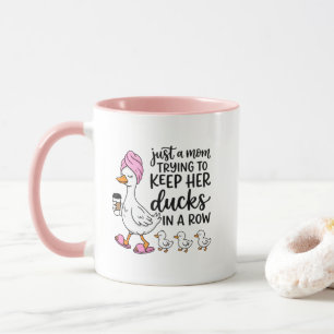 Caneca Arte com palavras de pato da mamãe fofa