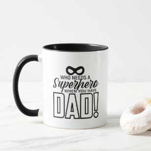 Caneca Arte com palavras de super-herói do Pai Legal