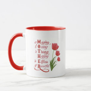 Caneca Arte com palavras Definição de Mãe