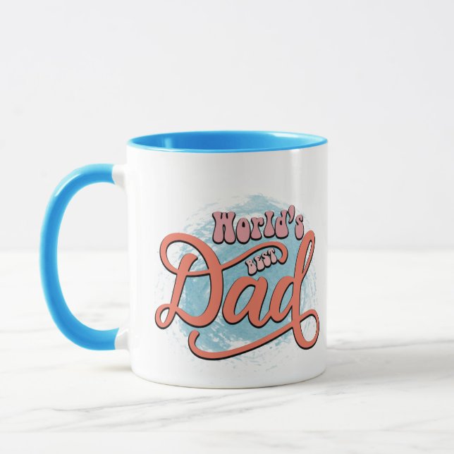 Caneca Arte com palavras do melhor Pai do Fun World  (Esquerda)