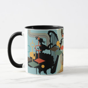 Caneca Arte Contemporânea Deco Vintage Design Mug