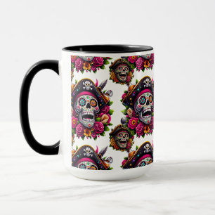 Caneca Arte Crônica do Açúcar - Caveira Pirata Jolly (Bra