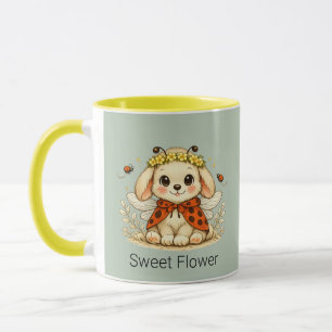 Caneca Arte da Coroa de Flores Coelho Caprichoso Vintage