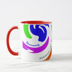 Caneca Arte de Abstrato colorida personalizada