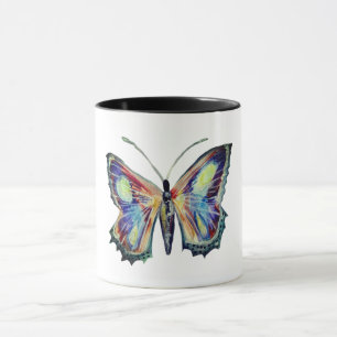 Caneca Arte de aquarela borboleta