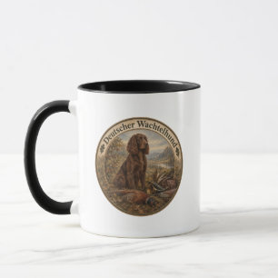 Caneca Arte de Caça com Wachtelhund, Spaniel Alemão
