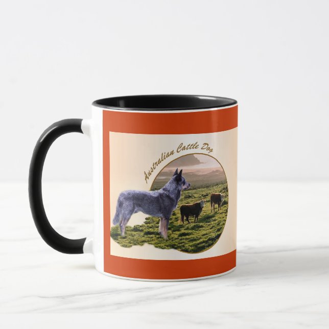 Caneca Arte de Cães Australiana (Esquerda)