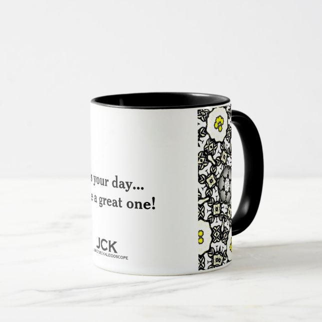 Caneca Arte de caleidoscópio 1 do Volume 1 (Frente Esquerda)