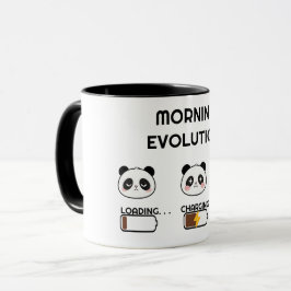 Caneca Arte de Desenho Animado de Progressão do Nível de