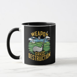 Caneca Arte de Golfe: Arma de Destruição de Grama