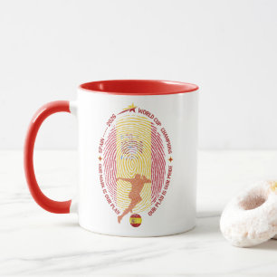 Caneca Arte de Impressão Digital de Fã de Futebol da Espa