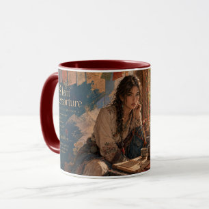 Caneca Arte de Interior de Casa de Hóspedes Inspirada no