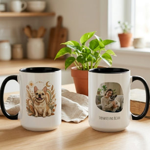 Caneca Arte de Mãe de Bulldog Francês Boho