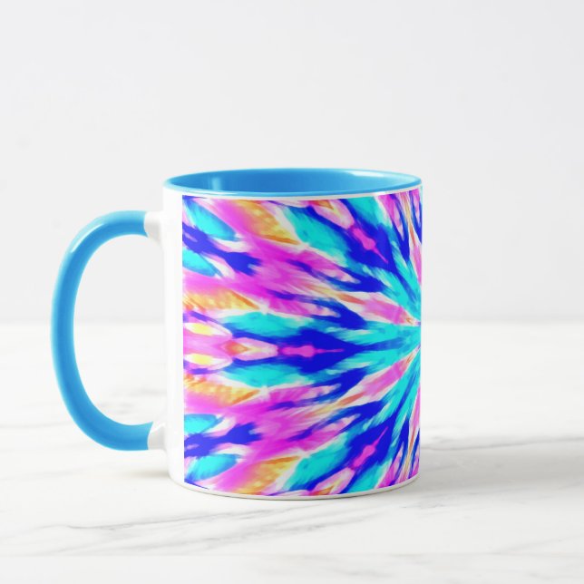 Caneca arte de mandala azul (Esquerda)