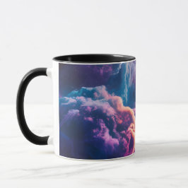Caneca Arte de Nebulosa Espacial Abstrata - Cósmica Color