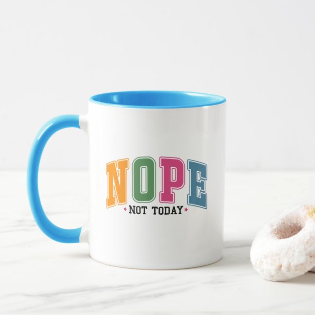 Caneca Arte de palavra não engraçada sarcasmo (Com Donut)