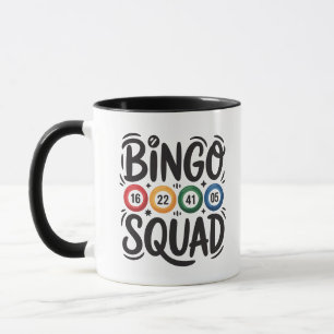 Caneca Arte de palavras engraçadas para o grupo de Bingo