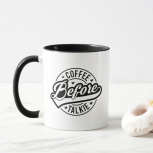 Caneca Arte de palavras engraçadas sobre café