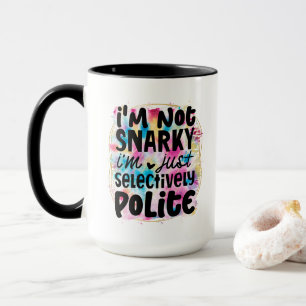 Caneca Arte de palavras sarcásticas engraçadas e irônicas