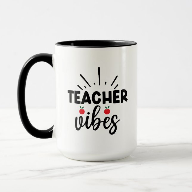 Caneca Arte de Palavras Vibrações de Professor (Esquerda)