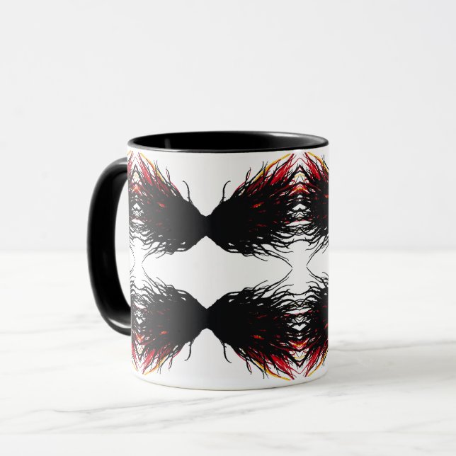 Caneca Arte de Tinta Alcoólica Abstrata dos 7 Pecados Cap (Frente Esquerda)