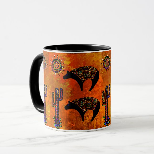 Caneca Arte de Urso do Sudoeste (Frente Esquerda)
