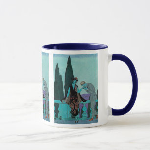 Caneca Arte Deco Antiga La Villa d'Este por George Barbie