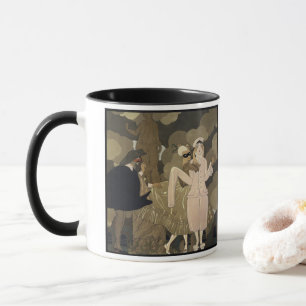 Caneca Arte Deco Antigo, Surpresa por George Barbier