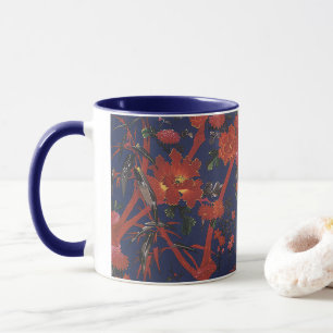 Caneca Arte Deco Floral Vintage, Flores de Jardim