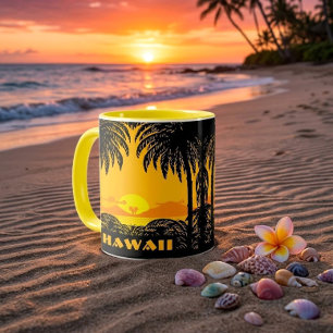 Caneca Arte Deco Vintage Honolulu, Turismo de Viagem do H