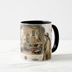 Caneca Arte Decorativa Inspirada na Herança Árabe com Poe