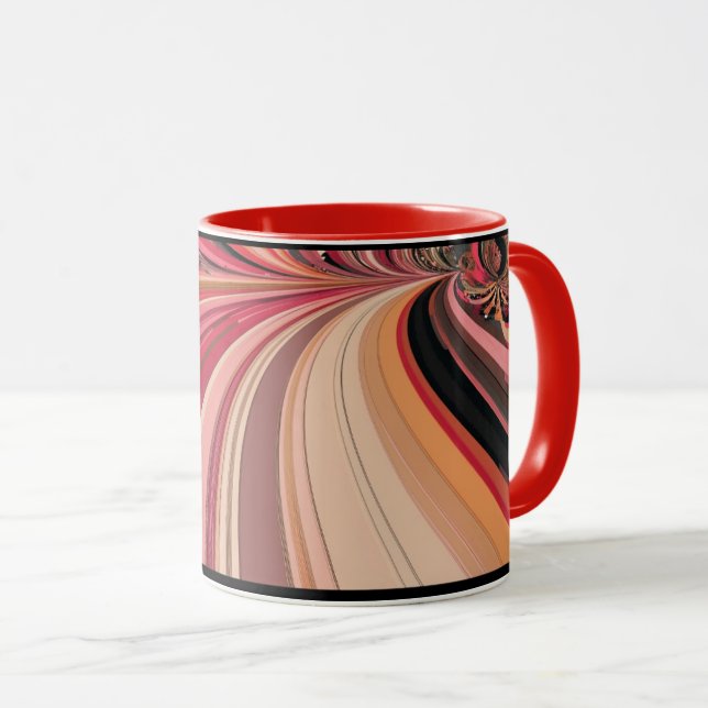 Caneca Arte digital abstrata que evoca uma sensação de ve (Frente Esquerda)