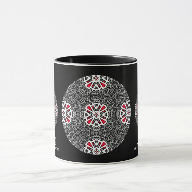 Caneca Arte do caleidoscópio 1 do Volume 16 (Centro)