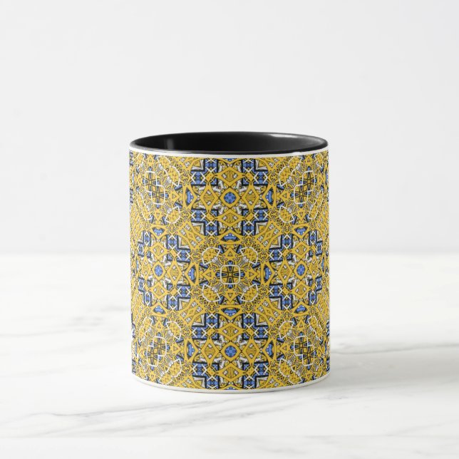 Caneca Arte do caleidoscópio 2 do Volume onze (Centro)