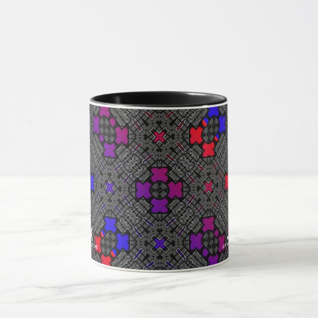 Caneca Arte do caleidoscópio 2 do Volume treze (Centro)