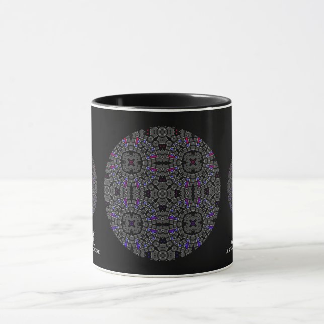 Caneca Arte do caleidoscópio de 13 (Centro)
