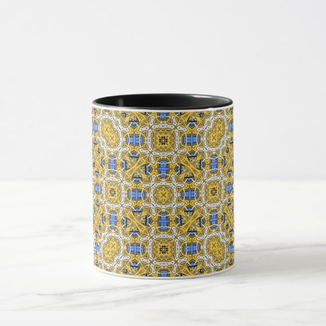 Caneca Arte do caleidoscópio do volume 18 (Centro)