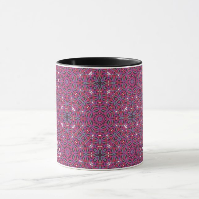 Caneca Arte do caleidoscópio do volume nove (Centro)