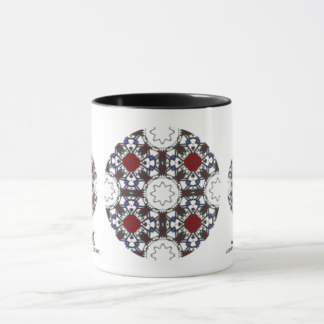 Caneca Arte do caleidoscópio do volume quatro (Centro)