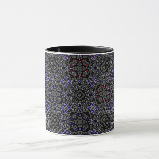 Caneca Arte do caleidoscópio do volume treze (Centro)