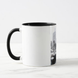 Caneca Arte do cenário de inverno da cidade de Nova York 