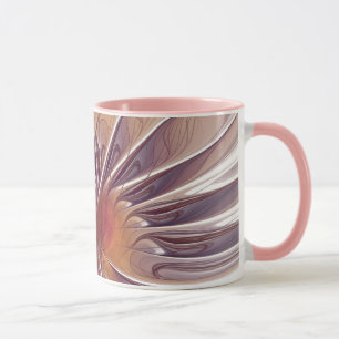 Caneca Arte do Fractal do abstrato da fantasia da flor