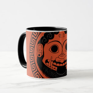 Caneca Arte do grego clássico de Apotropaic do Medusa