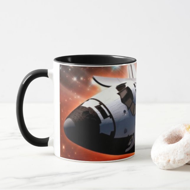 Caneca Arte do Telescópio Espacial Atlantis Hubble (Com Donut)