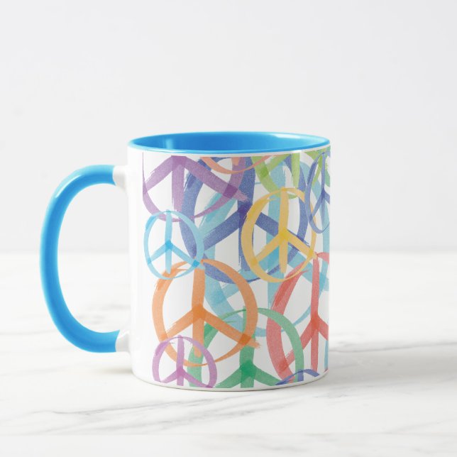 Caneca Arte dos Símbolos da Paz (Esquerda)