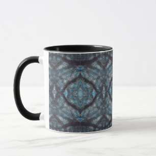 Caneca Arte em Aquarela Abstrata Azul Intermediário