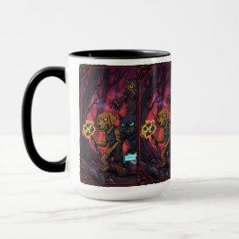 Caneca Arte Fantástico de Animal Guerreiro Elétrico